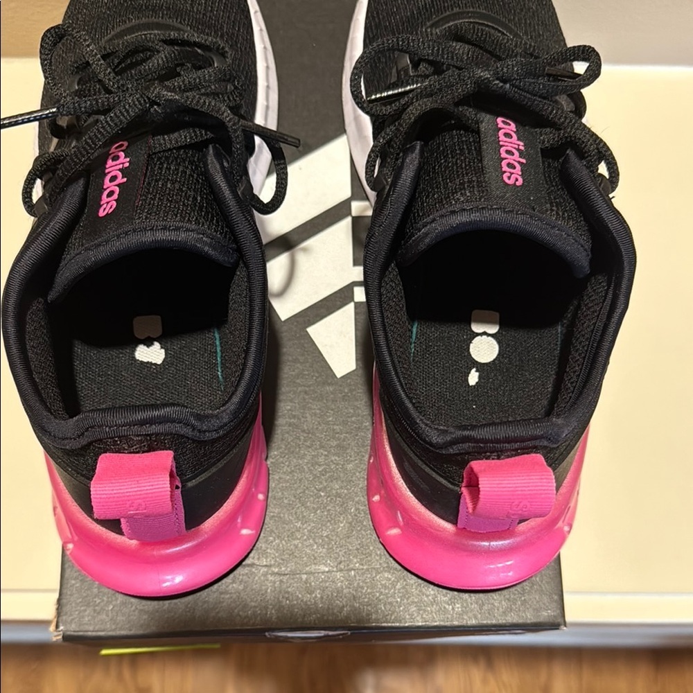 Adidas Kaptir Super Women’s Size 7.5 Running Shoes Black w/ Pink FZ2788 - Picture 11 of 11